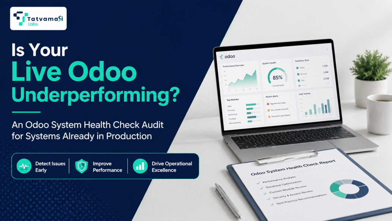 Is Your Live Odoo Underperforming? An Odoo System Health Check Audit for Systems Already in Production tatvamasi labs