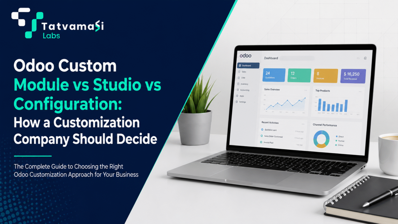 Odoo Custom Module vs Studio vs Configuration: How a Customization Company Should Decide tatvamasi labs