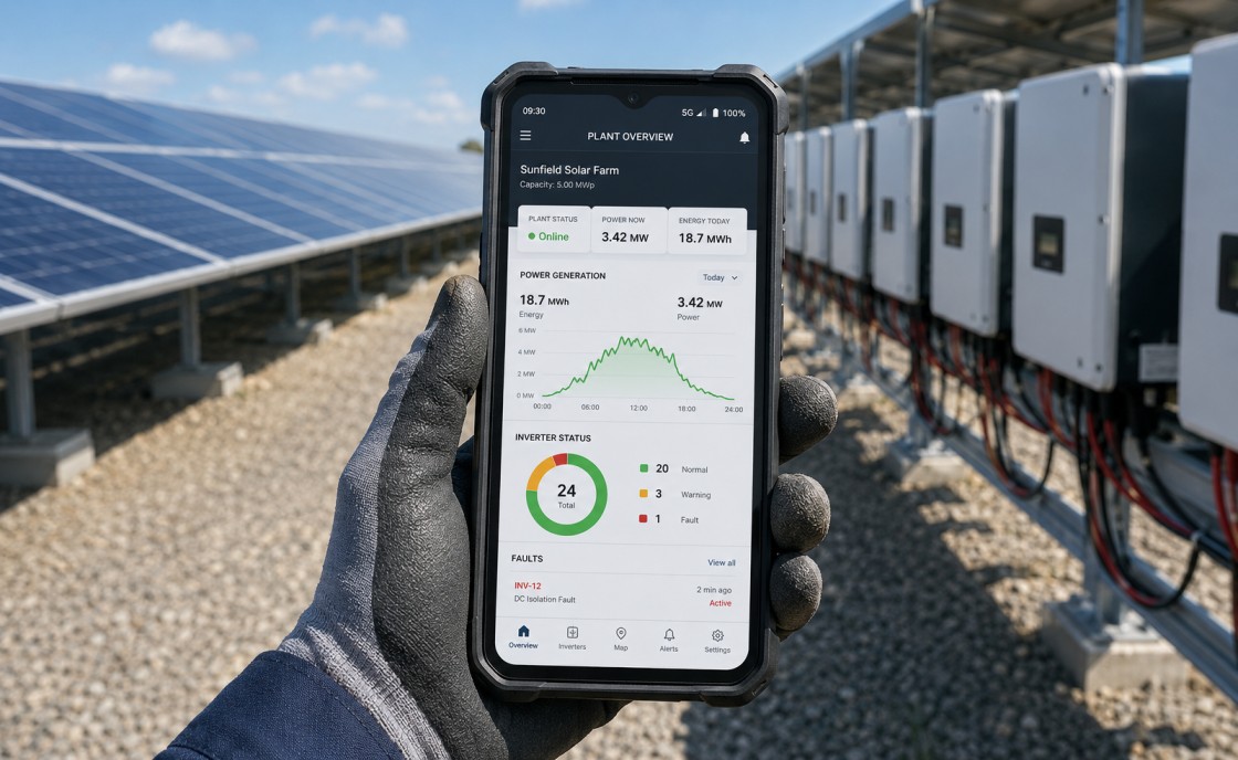 Solar inverter monitoring application