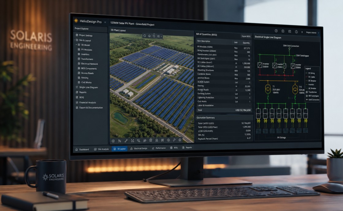 Solar design generation application
