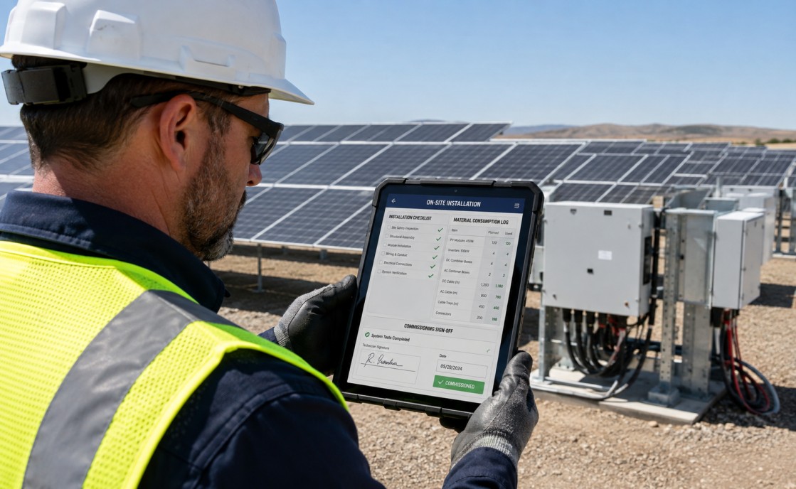 Solar field service application